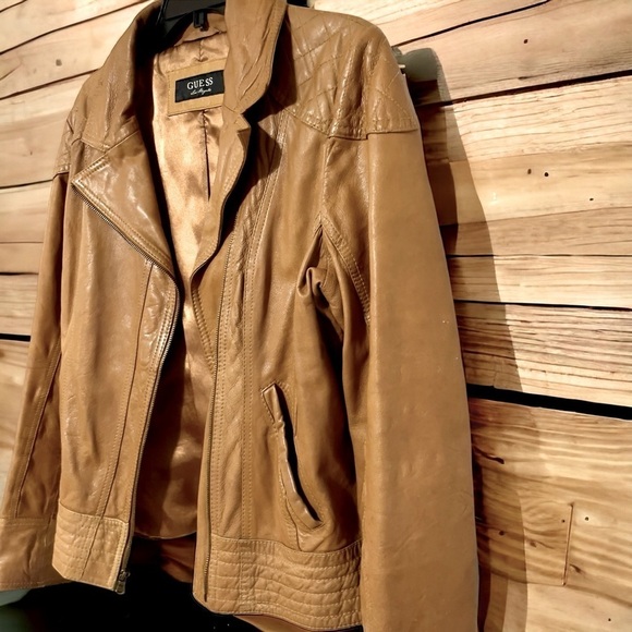 GUESS LOS ANGELES
Womens Distressed Genuine, Leather Motorcycle Moto
Jacket Coat - Picture 3 of 13